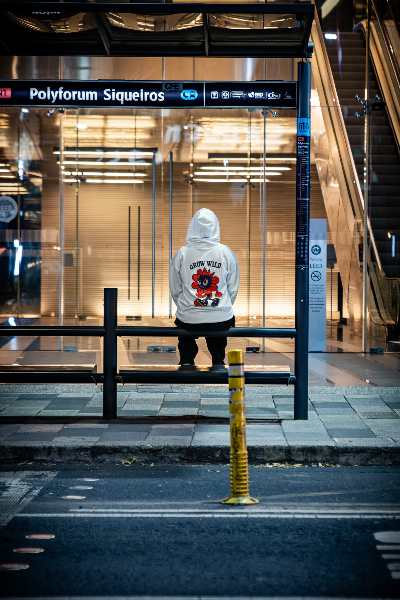 Hoodie - Estampado Flor Punk